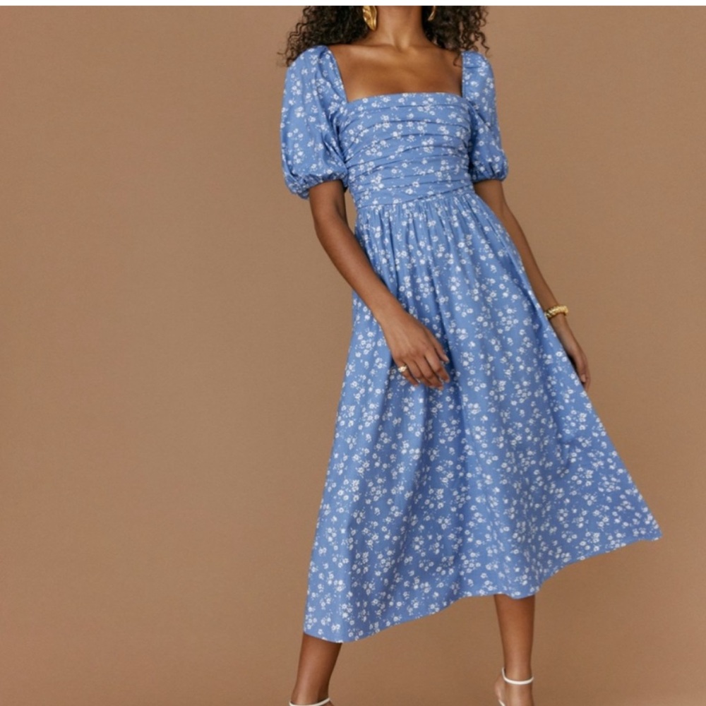 Reformation Rachelle Dress - Blue Floral